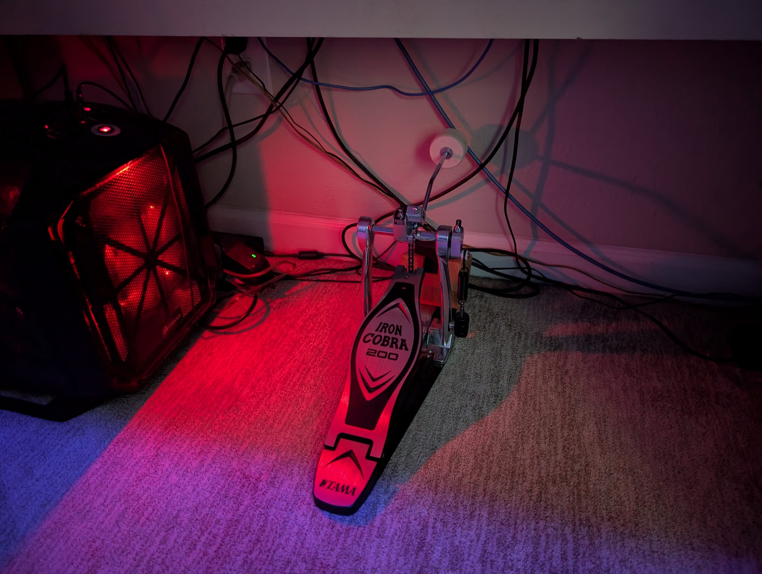 Kick Drum Practice Pad Under the Desk